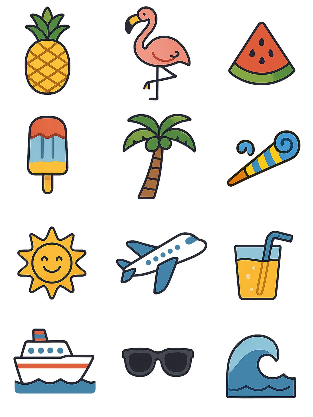 Urlaub Set mit Notfallnummer