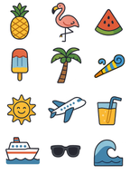 Urlaub Set mit Notfallnummer