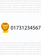 Zootiere Set mit Notfallnummer